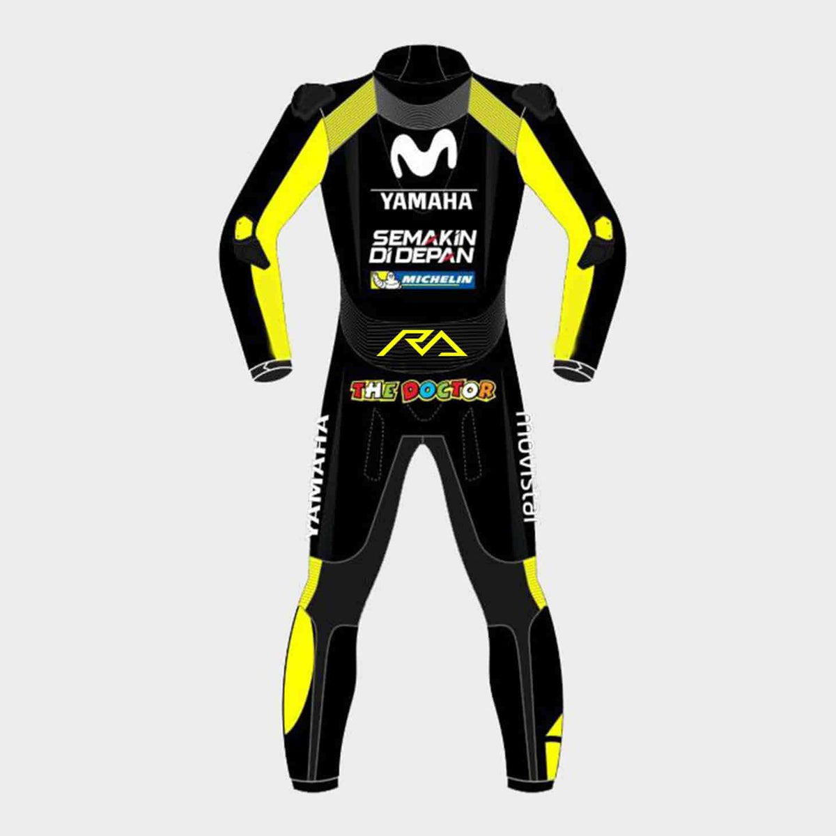 Valentino Rossi Movistar Yamaha 2018 Suit in Black