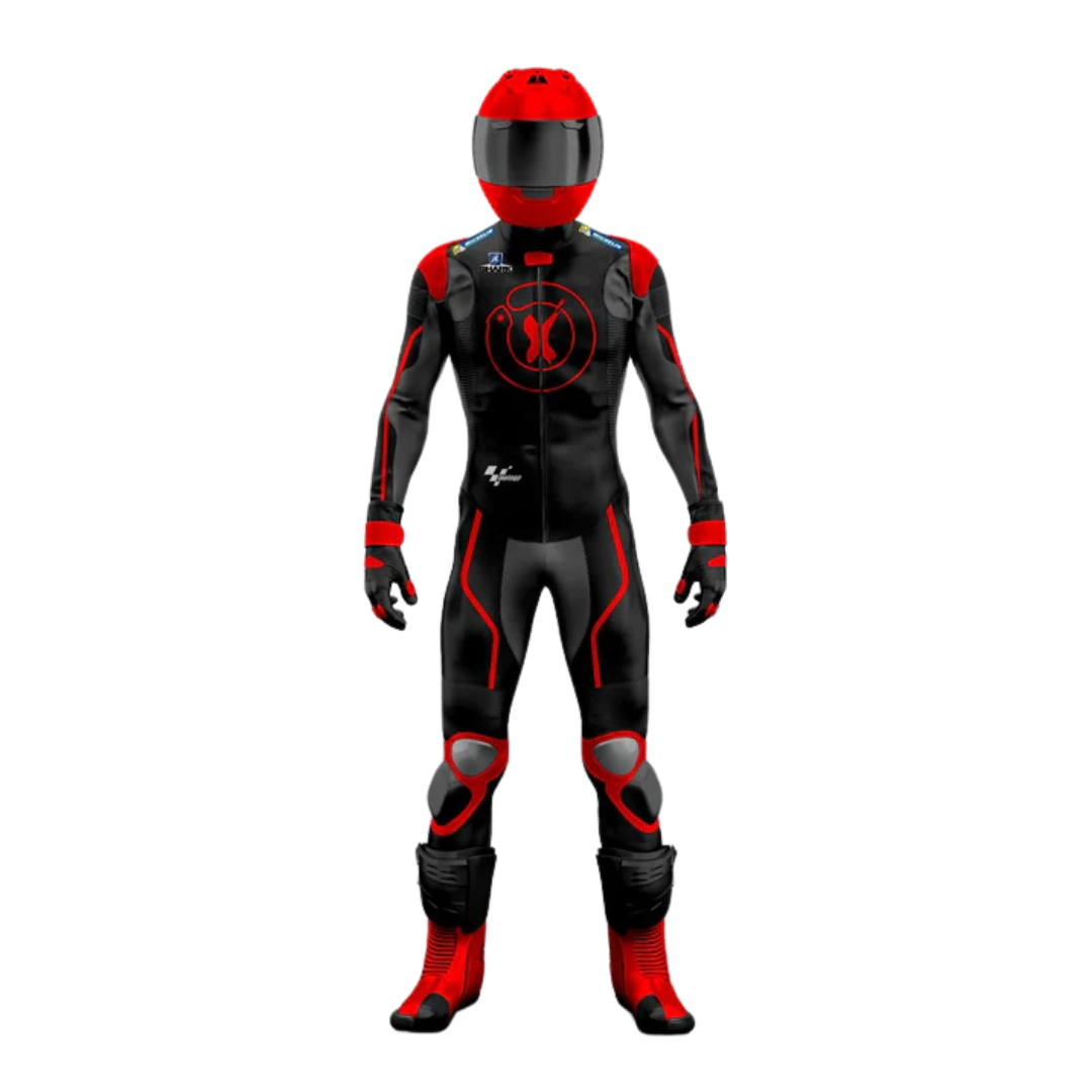 Custom Red White Factory Factory Red Spidi Trend Racing Leathers Suit