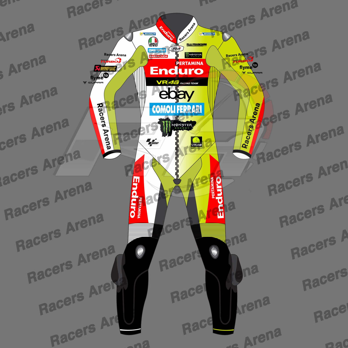 Fabio Di Giannantonio Pertamina Enduro VR46 Racing Team 2024 Motorcycle Leather Race Suit