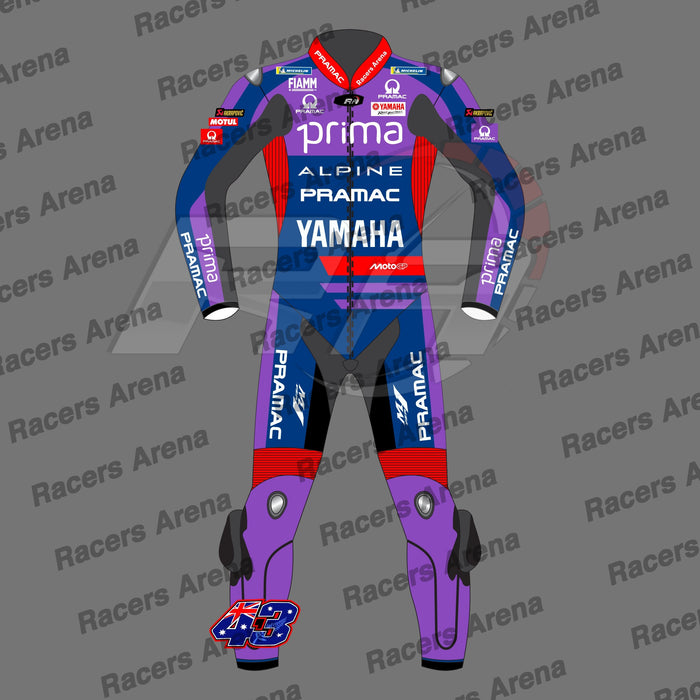 Jack Miller Yamaha Pramac Spidi Trend Motorcycle Leather Race Suit 2025