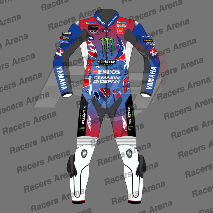 Fabio Quartararo Le Mans Yamaha 2025 Motorcycle Leather Race Suit