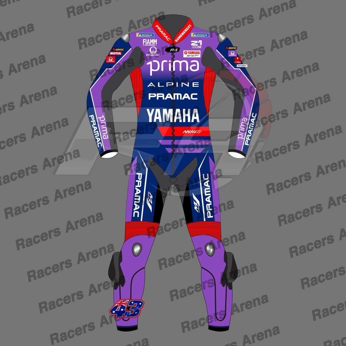 Jack Miller Yamaha Pramac Spidi Trend 2026 Motorcycle Leather Race Suit