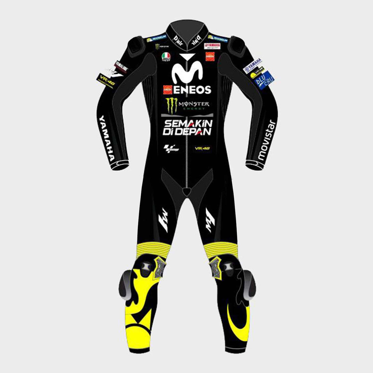 Valentino Rossi Movistar Yamaha 2018 Suit in Black