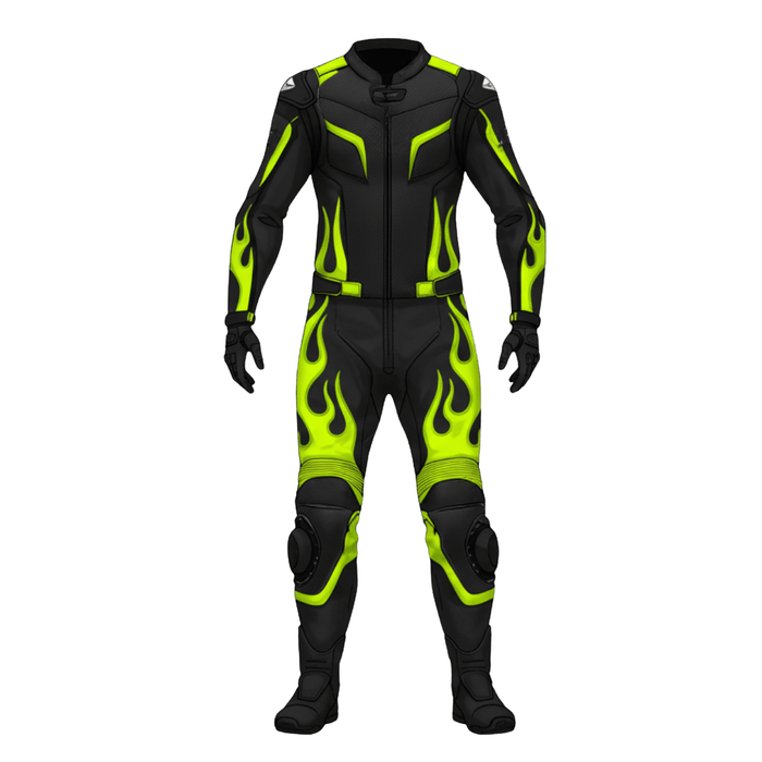 Custom Stealth Graphite Stealth Redline Motorcycle Race Suit