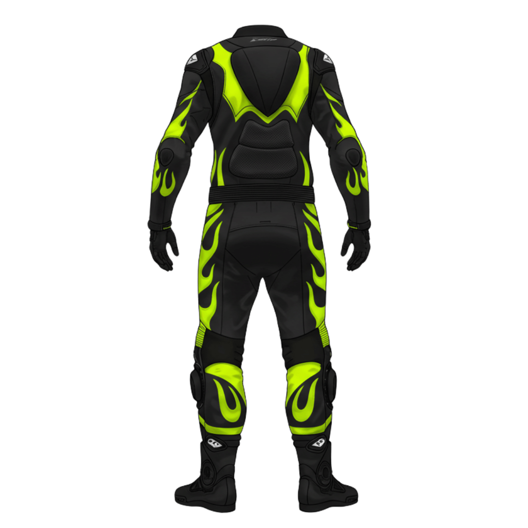 Custom Stealth Graphite Stealth Redline Motorcycle Race Suit